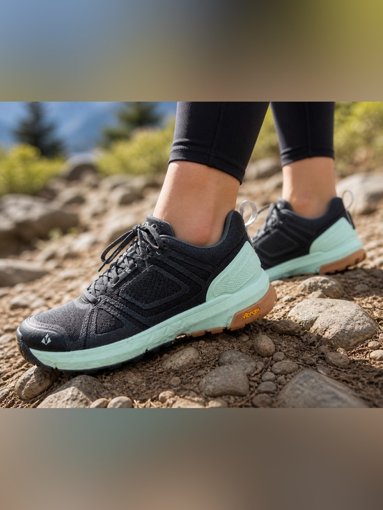Vasque Shoes - Vasque Satoru LT Women’s low top trail hiking shoe Navy Charcoal Vibram Sz 7